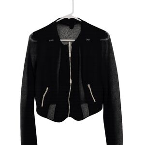 Windsor Mesh panel cropped jacket.